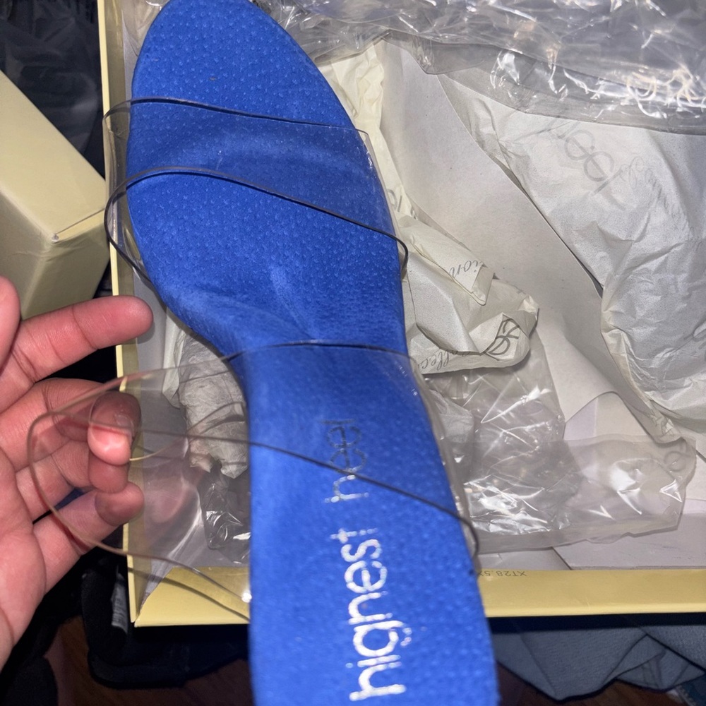 Blue Transparent Women's Heels - Picture 3 of 4